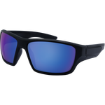 Leo Premium Polarised Wrap Around Sunglasses - Black Blue
